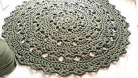 Úžitkový textil - Koberec - okrúhly (Olivová) - 10716752_