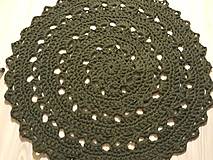 Úžitkový textil - Veľký okrúhly koberec  (Olivová) - 10716761_
