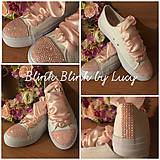 Ponožky, pančuchy, obuv - Svadobné tenisky :Ružový vánok AB pink crystal - 10716009_