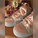 Ponožky, pančuchy, obuv - Svadobné tenisky :Ružový vánok AB pink crystal - 10716019_
