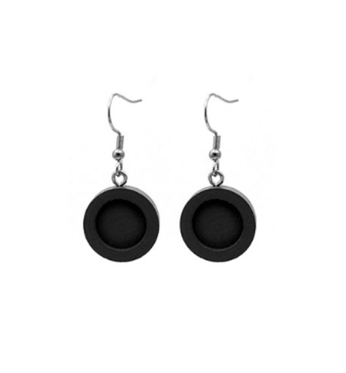 PU103 Drevená puzetka s háčikom 12 mm (Čierna)