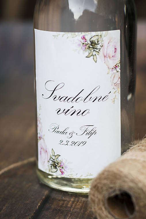 Etiketa "Svadobné víno" / svadobnagrafika - SAShE.sk - Handmade Úložné  priestory & Organizácia