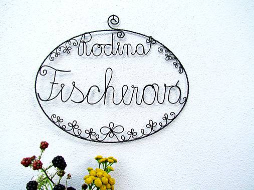 Tabuľky - veľká rodinná ceduľka  (šírka približne  24 cm,) - 10715183_