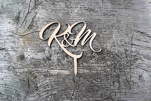 Dekorácie - iniciály na tortu - 10725215_