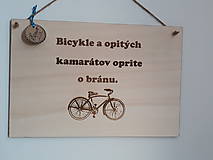 Tabuľka - bicykel 