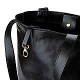 Kabelky - Kožená shopper bag taška (Meď/Bronz) - 10726076_