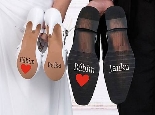  - Nálepky na svadobné topánky - Ľúbim s menami - 10725483_