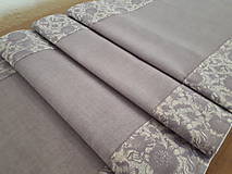 Úžitkový textil - Kvetinová sada v jemných tónoch (Fialovå) - 10729406_