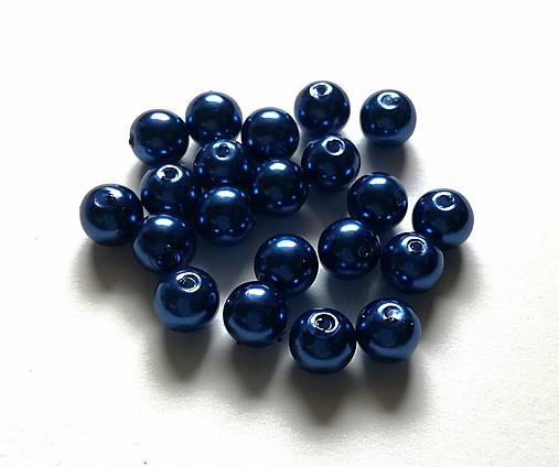 Korálky Glance plast 8 mm - 50 ks (42 - modrá Iii)