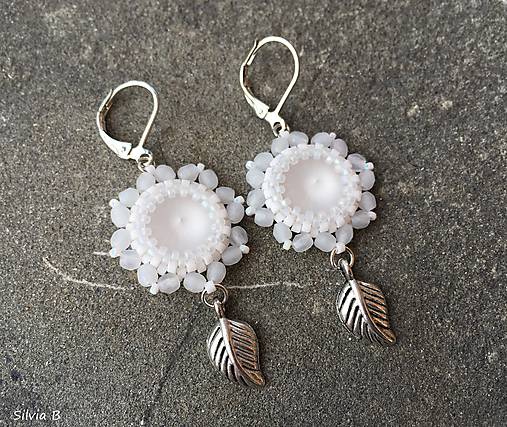 Náušnice - Ľadové kvetinkové Swarovski náušnice - 10730085_