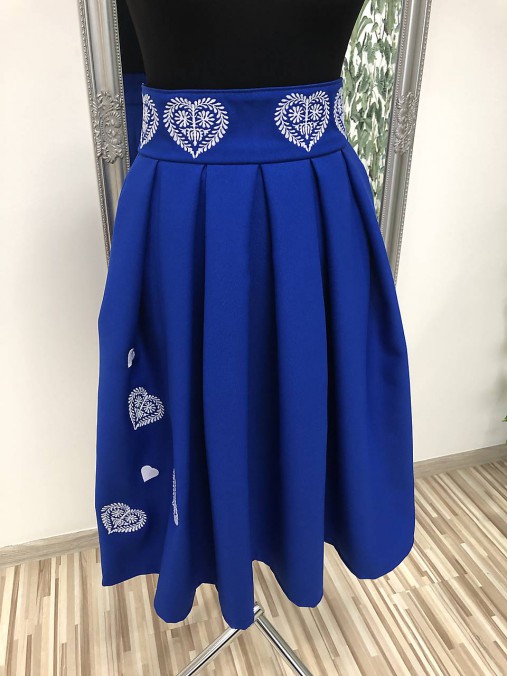 Skladaná sukňa modrá