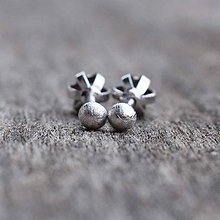 Náušnice - Dots earrings paladium - 10731388_