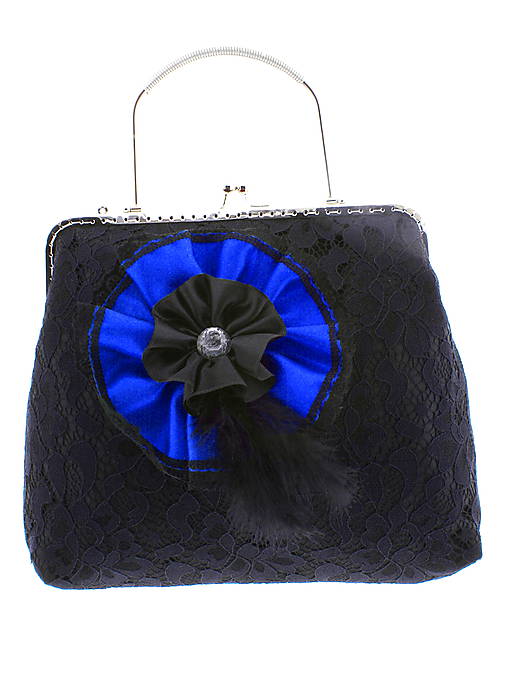 gothic dámská, kabelka spoločenská čipková kabelka čierná 12