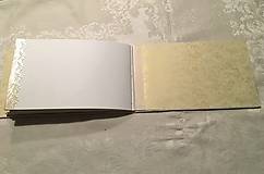 Papiernictvo - Kniha hostí vanilkovo-zlato-biela - 10732839_
