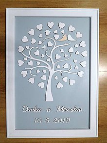 Dekorácie - svadobná kniha hostí/drevený strom 30 - 10732300_