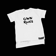 Detské oblečenie - Tričko Own rules biele - 10733979_