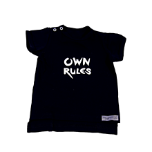 Detské oblečenie - Tričko Own Rules čierne - 10733990_