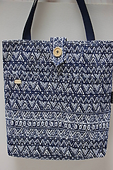 Nákupné tašky - Taška Modré tvary 2. - 10731354_