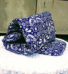 Detský textil - Modrotlač - podložka z nepremokavej látky - 10735449_