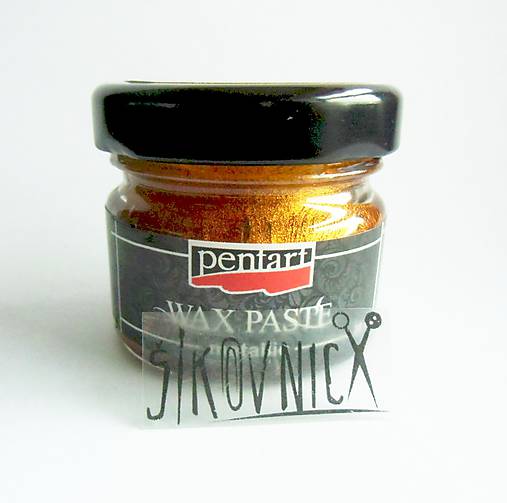 Metalická vosková pasta, 20 ml (medová zlatá)