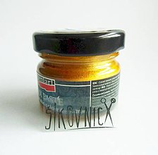 Farby-laky - Metalická vosková pasta, 20 ml (žltá) - 10734351_