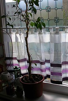Úžitkový textil - Záclonka vitrážka  - Pruhovaná zebra - 10737099_