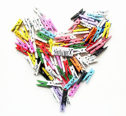 Drevené mini štipčeky, 2,5 cm, biely