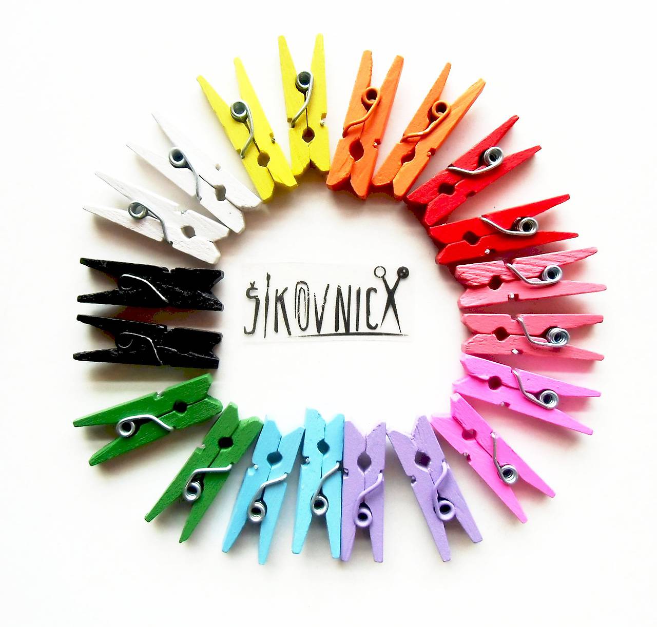 Drevené mini štipčeky, 2,5 cm, žltý