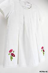 Detské oblečenie - Detské ľanové šaty alebo tunika, skladané, zapínanie na zips - 10739194_