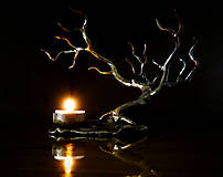 Svietidlá - Svietnik na čajovú sviečku v tvare stromu - 10747406_