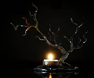 Svietidlá - Svietnik na čajovú sviečku v tvare stromu - 10747407_
