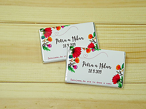 Darčeky pre svadobčanov - Maxi čokoládky Flores - 10754798_