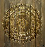 Obrazy - Mandala HARMÓNIA A RELAX (drevo-gold) 60 x 60 (60 x 60 cm) - 10753209_