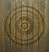 Obrazy - Mandala HARMÓNIA A RELAX (drevo-gold) 60 x 60 (60 x 60 cm) - 10753211_
