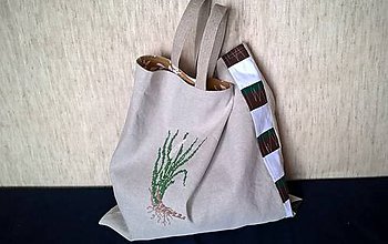 Veľké tašky - Taška s bylinkovou výšivkou (puškvorec) - 10752018_