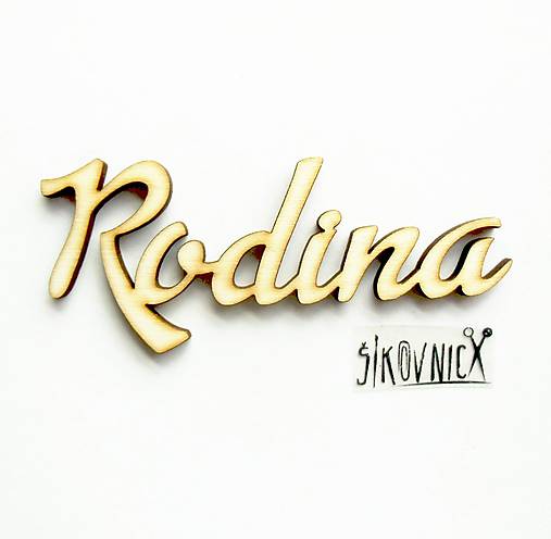 Výrez z preglejky - rodina, 10 cm