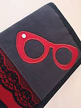 Papiernictvo - Obal na knihu Red glasses - 10758439_