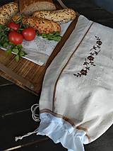 Úžitkový textil - Ľanové vrecko z ručne tkaného plátna - 10759709_