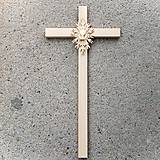 Dekorácie - Drevený kríž s kalichom k Svätému prijímaniu - 10758537_