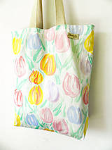 Nákupné tašky - Taška pastelové tulipány - 10759120_