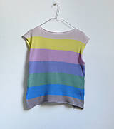 Topy, tričká, tielka - pásikové pastelové tričko - 10758661_