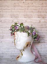 Ozdoby do vlasov - Romantický kvetinový venček z kolekcie LÚKA - 10762846_