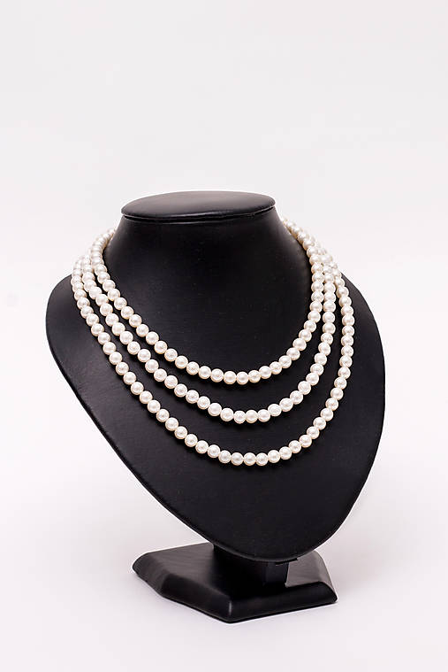  - perlový náhrdelník - shell perly (6mm perly dĺžka 41 cm) - 10761445_