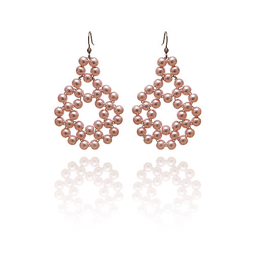 visiace perlové náušnice - big