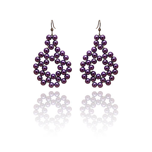 visiace perlové náušnice - big