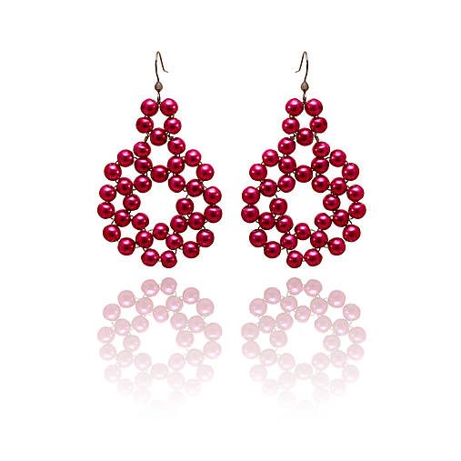 visiace perlové náušnice - big