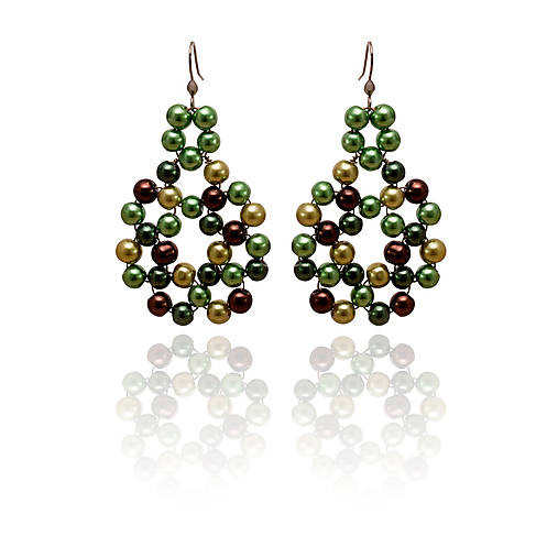 visiace perlové náušnice - big