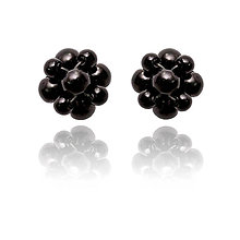 Náušnice - napichovacie perlové náušnice - small (Čierna) - 10761580_