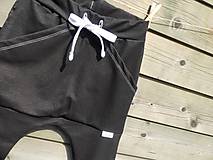 Detské oblečenie - Nohavice - pudláče, čierna jeansovina - 10761373_