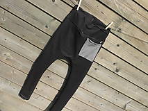 Detské oblečenie - Nohavice - pudláče, čierna jeansovina - 10761374_